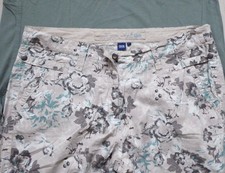 Cecil Hose Cargohose Stoffhose Jessy beige W36 L32 Blumen geblümt