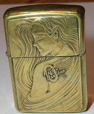 Original Zippo Harley Davidson Tatoo Girl K IX Emblem Messing Benzin