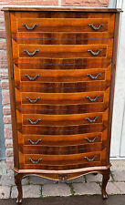 Antik Massivholz 7 Schubladen Intarsien Kommode 112 cm Hoch