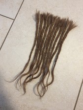 10 Dreadlocks Echthaar Dunkelblond 30cm