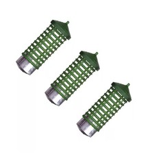 5 Stk. MADENKORB, DURCHLAUF FUTTERKORB RUND GESCHLOSSEN, MADENKÖRBE MIT BLEI NEU