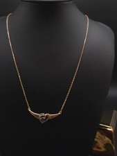 Halskette 750 Gold 18K zeitlos Collier Ankerkette Smaragd Diamant Brillant