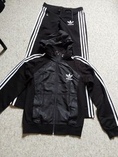 Damen Unisex Jogging Anzug Freizeit Gr 38 neu Schwarz 