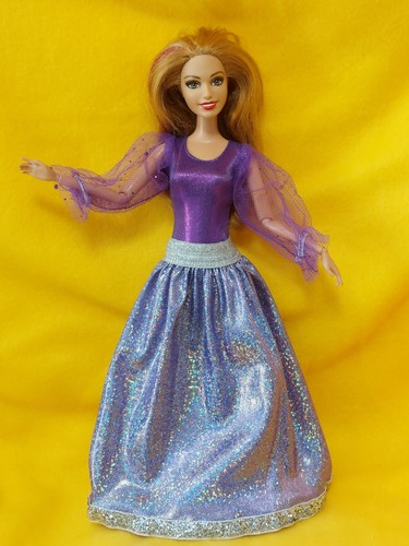 Barbie kleid lila glitzer - barbie,