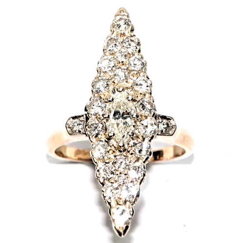 Ring gold artdeco diamanten - artdeco,