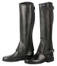 Harrys Horse Minichaps Leder schwarz Reitchaps XXL Kinderchpas 10 Jahre