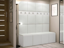 Garderoben-Set Truleko V mit Polsterpaneel 42x42 Schrank mit Sitzbank Haken M24
