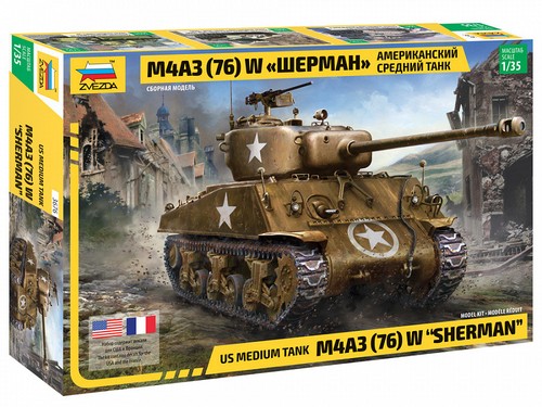 Zvezda 3676 panzer m4a3 - zvezda,