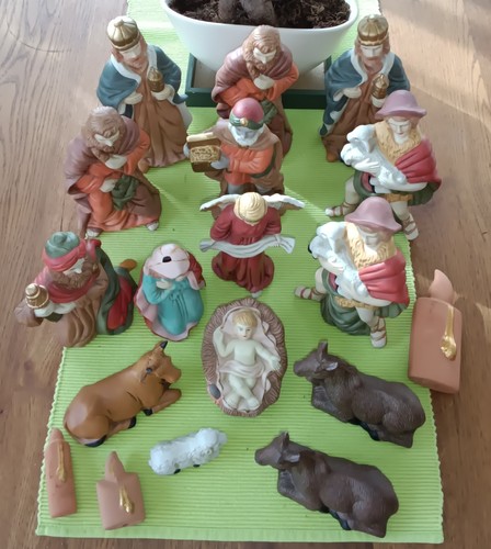 Krippenfiguren set vintage - krippenfiguren,