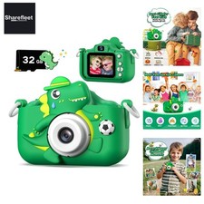 Kinderkamera, Dinosaurier Selfie Digital Kamera mit 32GB Karte, Weihnachts Ge...