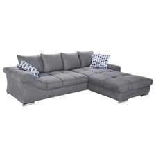 Ecksofa silver microfaser - -,