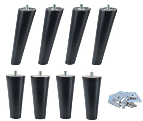 Möbelfüße schwarz - 4x,