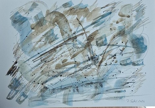 Original aquarell bild - original,