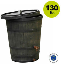 YERD Regen Tonne Holz Fass Wein Optik 130 Liter Barrik Style Tank Wasser konisch