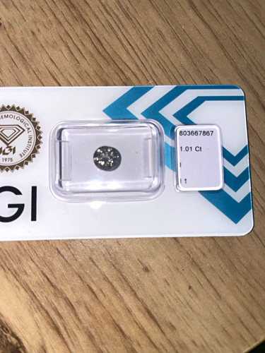 Igi natürlicher diamant - diamant, rund