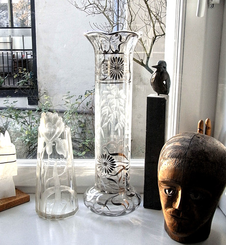 Jugendstil vase graviert und - graviert,