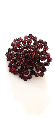 Jugendstil brosche granat - jugendstil,