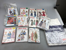 11x Schnittmuster BURDA ( 3x Neu ) +5 Bogen Schnittmusterpapier 70er