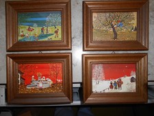 4 Bilderrahmen, Holz, für