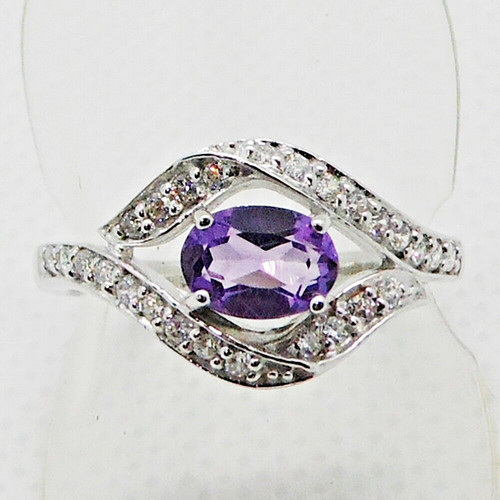 Oval amethyst cubic zirkonia - oval,