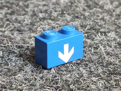 Lego 3004p20 stein 1x2 - 1x2, blau