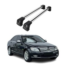 Dachträger Grundtäger für Mercedes C Klasse W204 Limo 2007-2014 75kg Alu Grau 2x