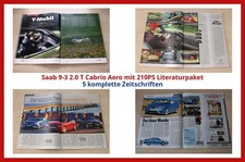 Saab 9-3 2.0 T Cabrio Aero mit 210PS Literaturpaket - 5 komplette Zeitschriften