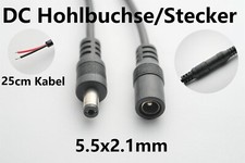 Hohlbuchse oder Stecker 5.5x2.1 Anschlußkabel Buchse Steckverbinder DC Kupplung