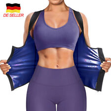 Damen Sauna Weste Bauchweg Thermo Tank Top Shirt Sweat Trainer Body Shaper Sport