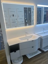 Laguna Laola Badmöbel 120cm Grau matt, Stoneplus Waschtisch