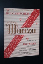 älteres Rotwein Etikett