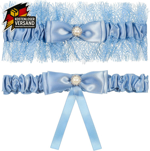 Blaues strumpfband hochzeit - blaues,