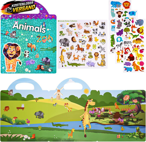 Tierszenen sticker set für - 3d,