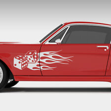 Seitendekor Würfel Flammen Abstrakt Feuer Linien Tribal Auto Aufkleber #1165-85