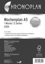 CHRONOPLAN Wochenplan 2026 1 Woche/2 Seiten A5 Spalten