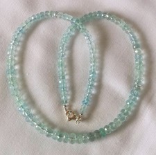 Aquamarin Kette unbehandelt -