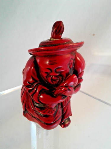 Snuff bottle rotlack fischer - snuff, bottle,rotlack,fischer