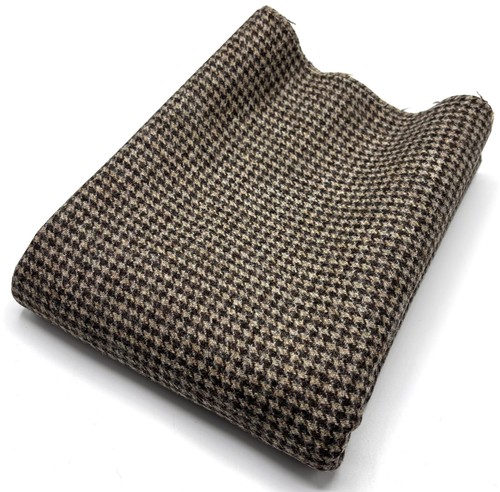 Braun dogtooth wollstoffrest - dogtooth,