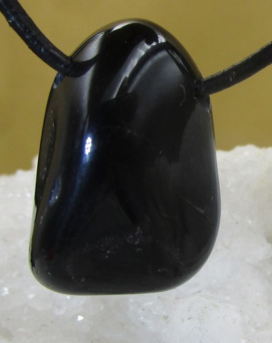 Onyx trommelstein gebohrt - onyx,