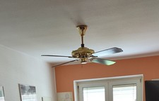 Vintage Deckenventilator Classic Royal Gold/Braun Antik Retro