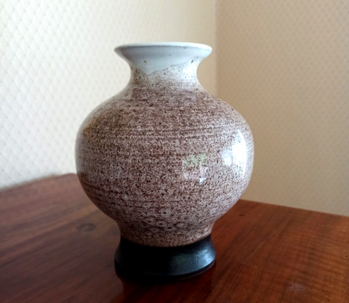 Vase-Keramik-Ton-Kugelvase-Bra