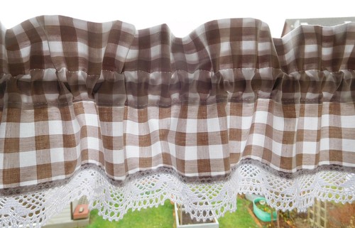 Kurzgardine shabby weiß taupe - kurzgardine,