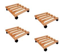 Set 4 x Holz Blumenroller