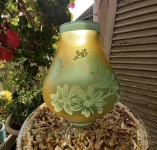 Überfangglas Vase Jugendstil