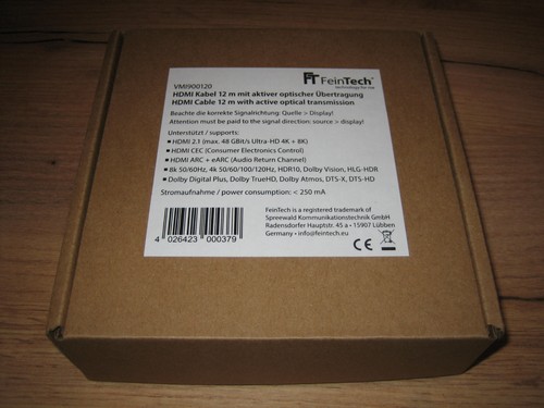 Feintech optisches hdmi - optisches, hdmi-kabel