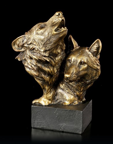 Wolfsköpfe auf monolith - auf,