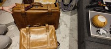 Kofferset teilig leder retro - teilig,