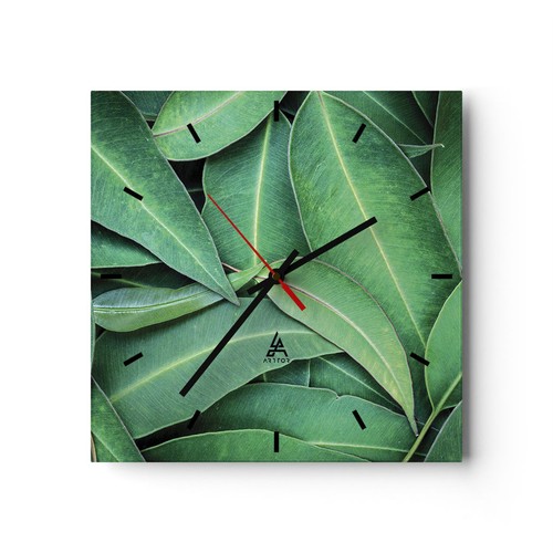 Modern wanduhr 40x40cm quadrat - 40x40cm,
