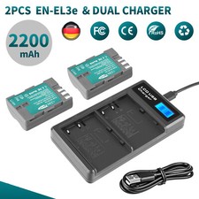 2× EN-EL3e EN-EL3a Akku Für