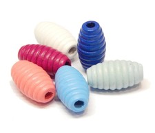 50 Holzperlen 25mm Bunte Holz